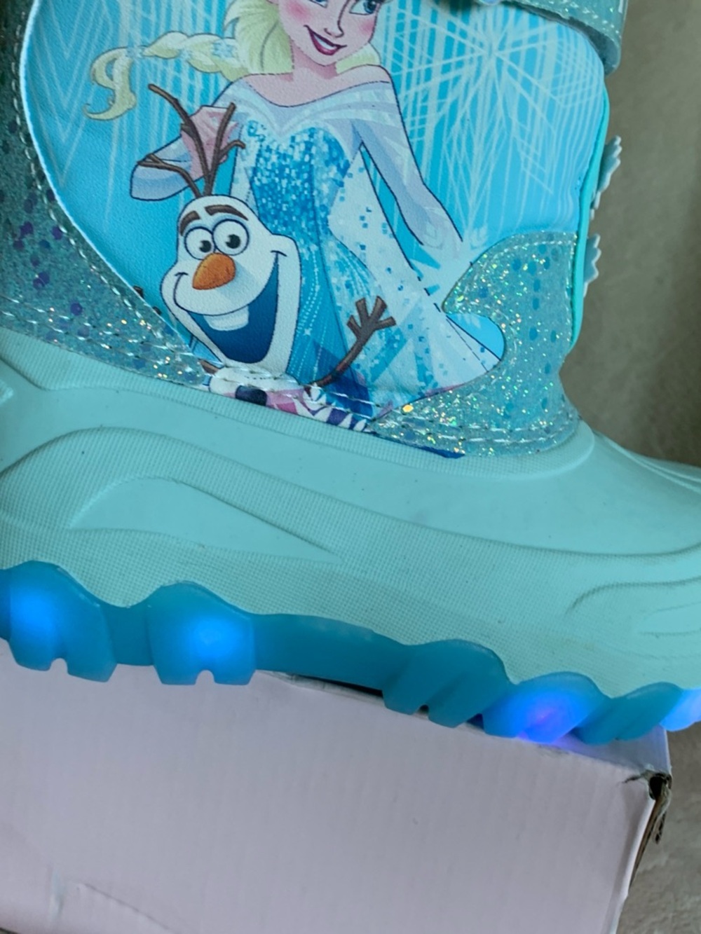 Disney Elsa & Olaf Glitter Snow Boot - Aqua Blue